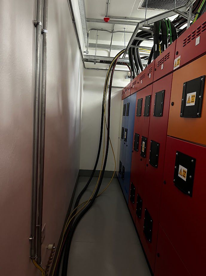 MV LV distribution panels with cabling