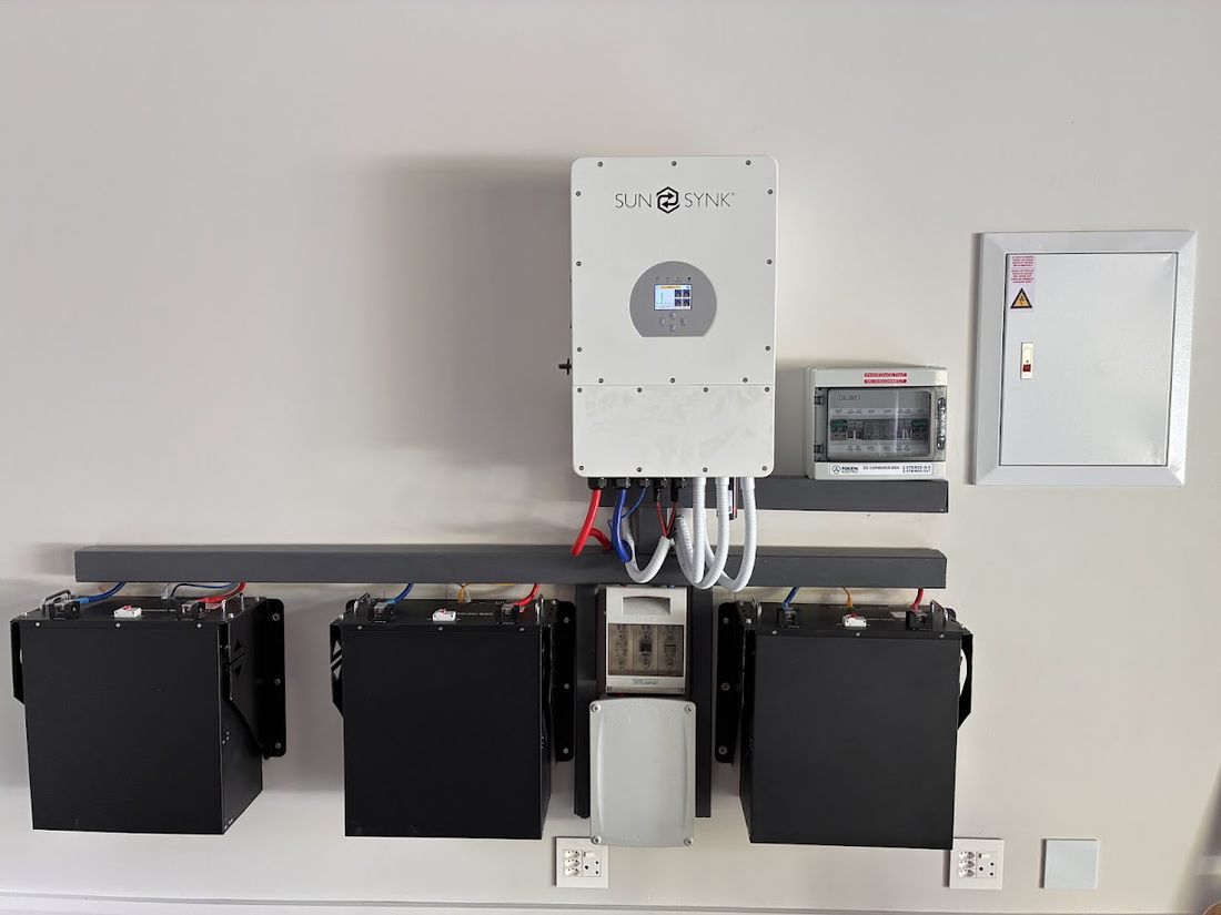 Solar inverter with lithium battery bank